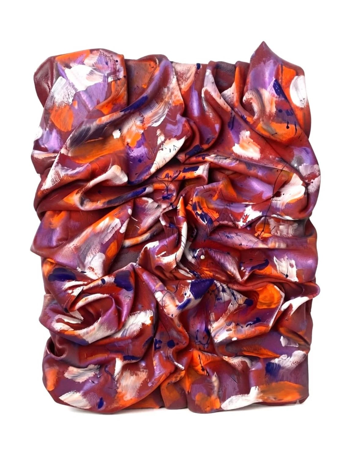 Abstract Flame — acrylic on canvas — 42 × 32 cm, original artwork by Victoria Genova