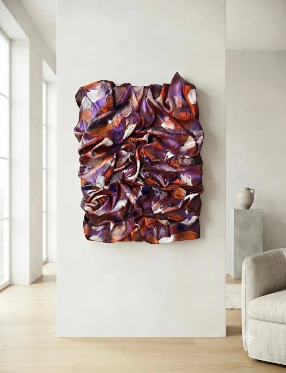 Abstract Flame — acrylic on canvas — 42 × 32 cm, view 3