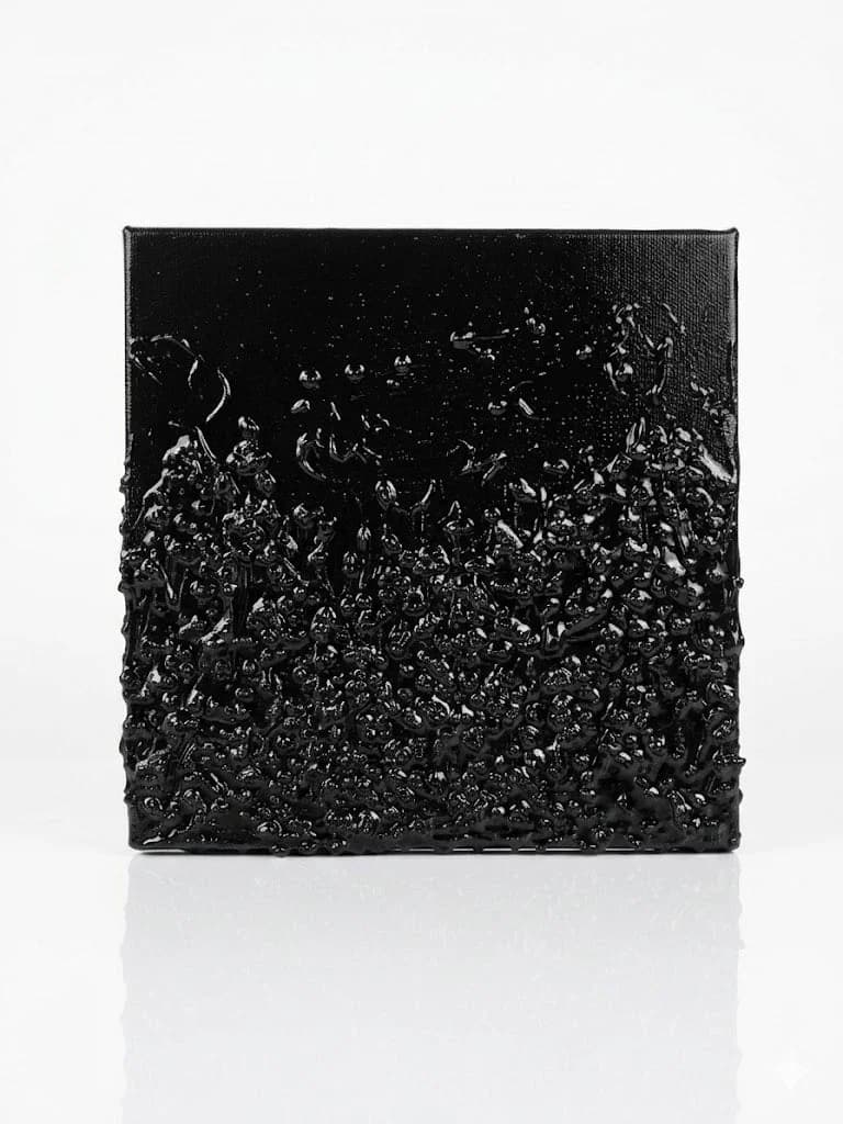 Abyss — acrylic on canvas — 20 × 20 cm, original artwork by Victoria Genova
