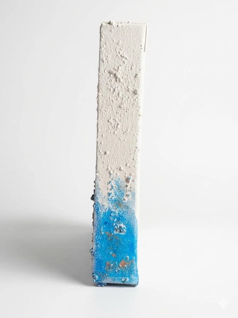 Blue Arctic — acrylic on canvas, crystal — 20 × 20 cm, view 3