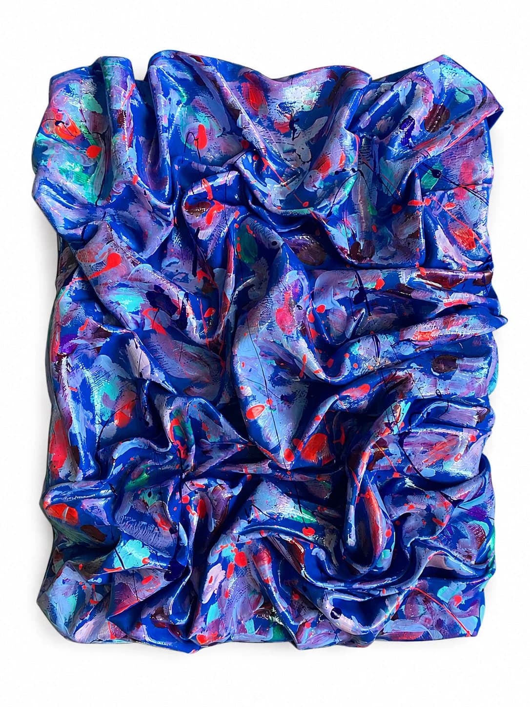 Blue Rhythm — acrylic on canvas — 42 × 32 cm, original artwork by Victoria Genova