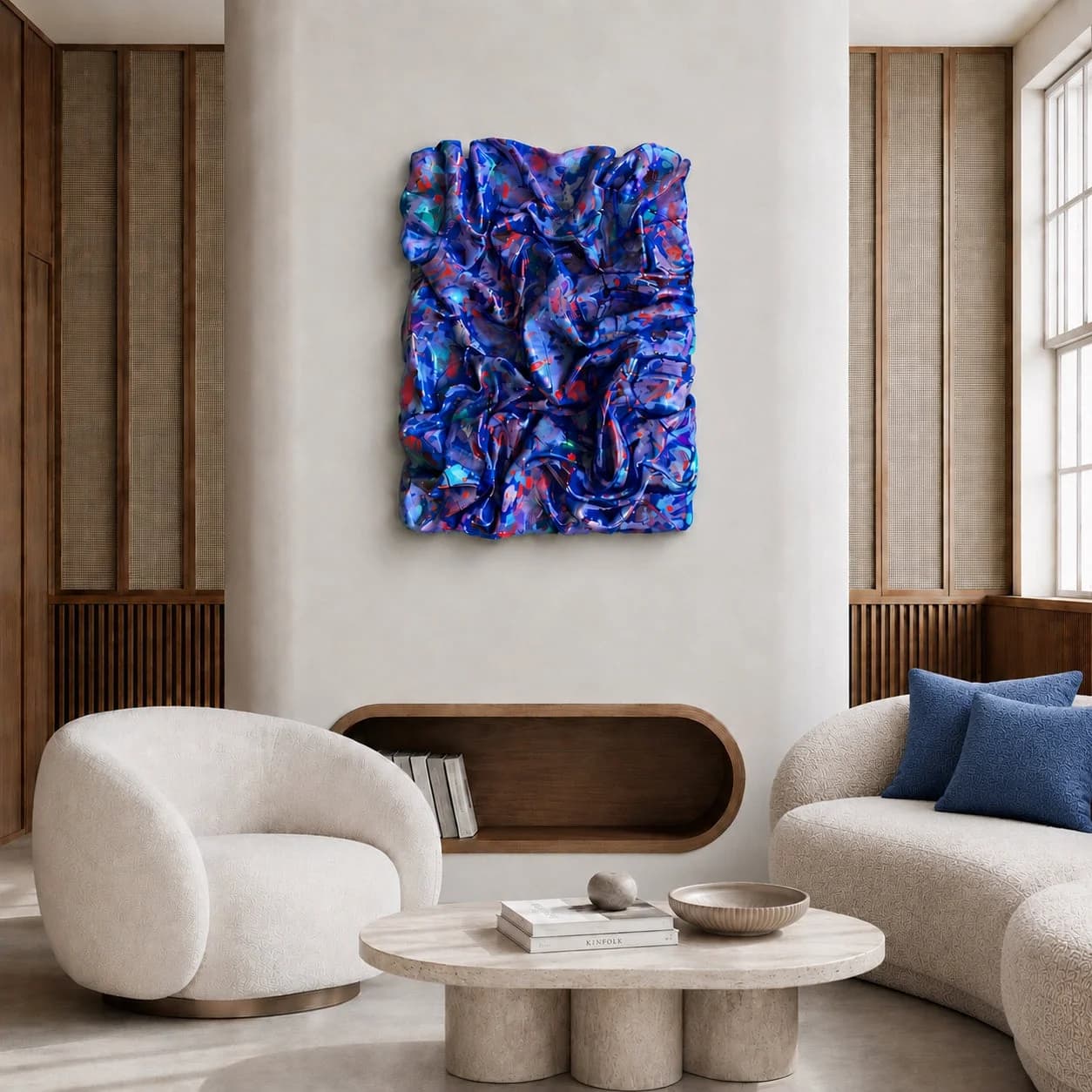 Blue Rhythm — acrylic on canvas — 42 × 32 cm, view 4