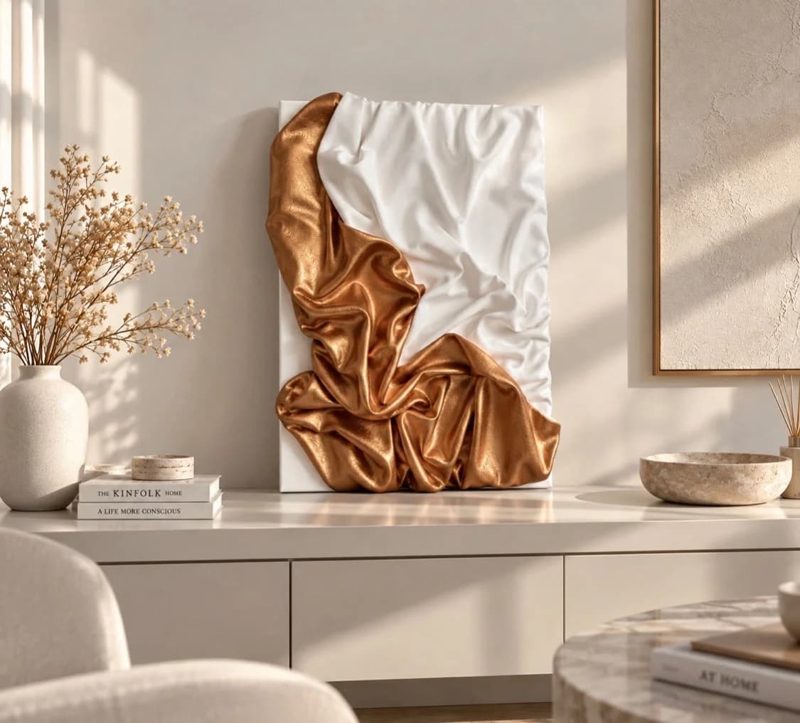 Copper Harmony — acrylic on canvas — 32 × 42 cm, view 3
