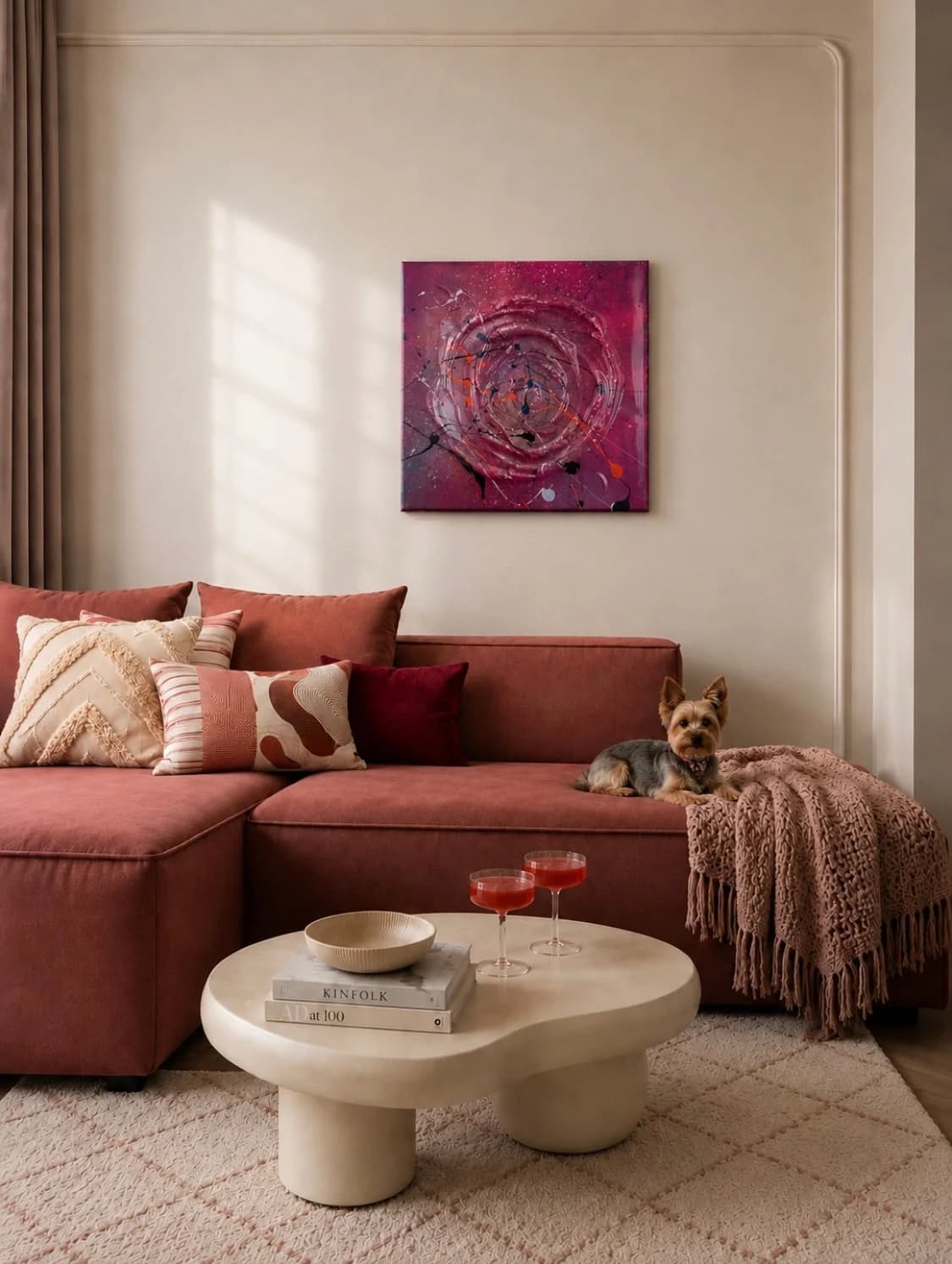 Cosmic Rose — acrylic on canvas, epoxy — 30 × 30 cm, view 3