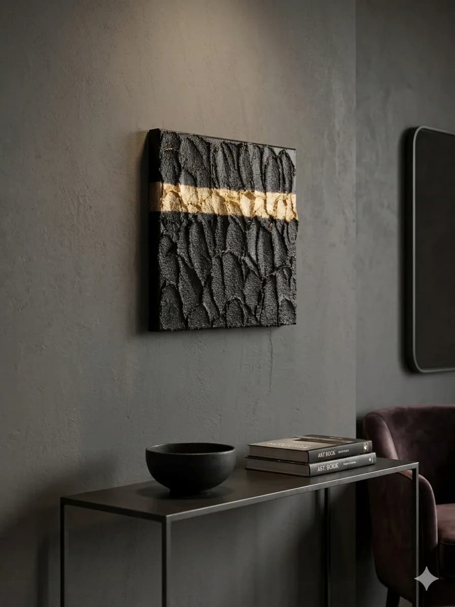 Golden Luxury” 2 — acrylic on canvas — 20 × 20 cm, view 3