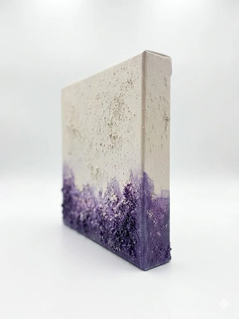 Purple Intertwinings — acrylic on canvas — 20 × 20 cm, view 2