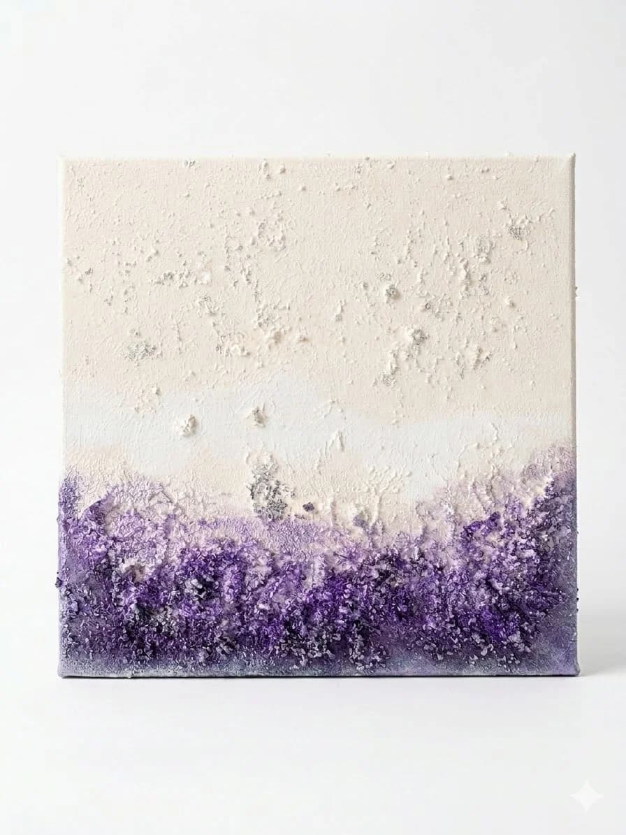 Purple Intertwinings — acrylic on canvas — 20 × 20 cm, view 4