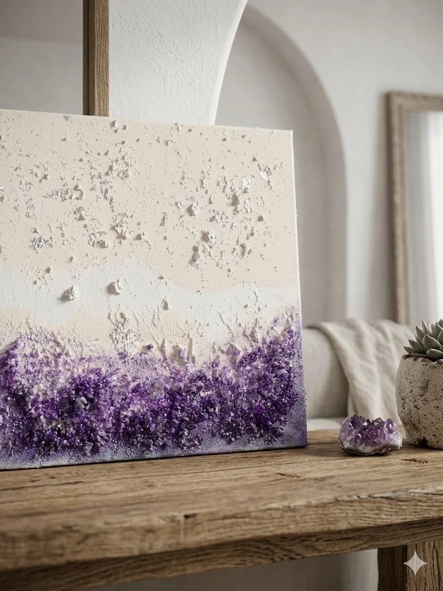 Purple Intertwinings — acrylic on canvas — 20 × 20 cm, view 6