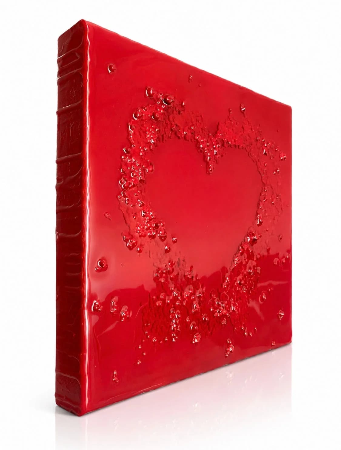 Love In Red — acrylic on canvas, epoxy — 30 × 30 cm, view 2