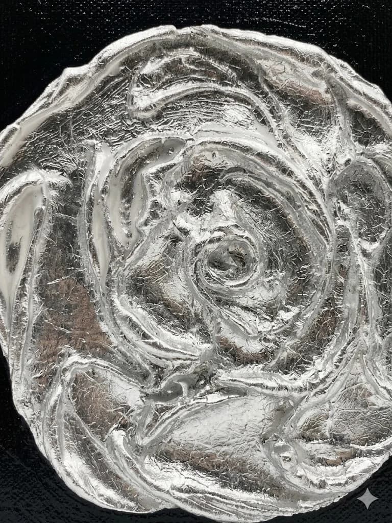 Lunar Vortex — acrylic on canvas — 20 × 20 cm, view 3