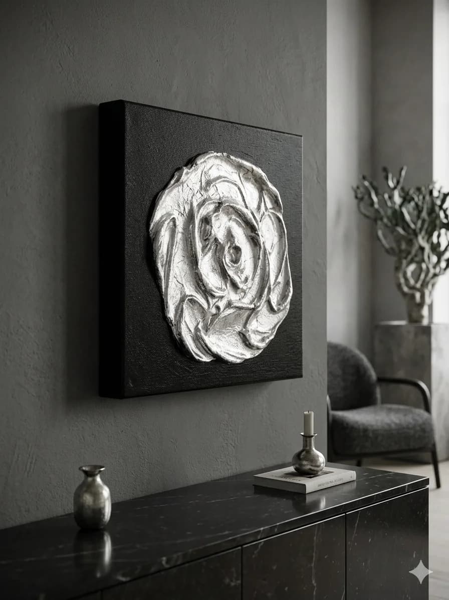 Lunar Vortex — acrylic on canvas — 20 × 20 cm, view 6
