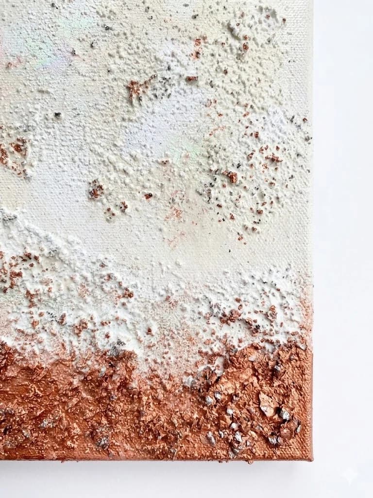 Copper Desert — acrylic on canvas — 20 × 20 cm, view 3