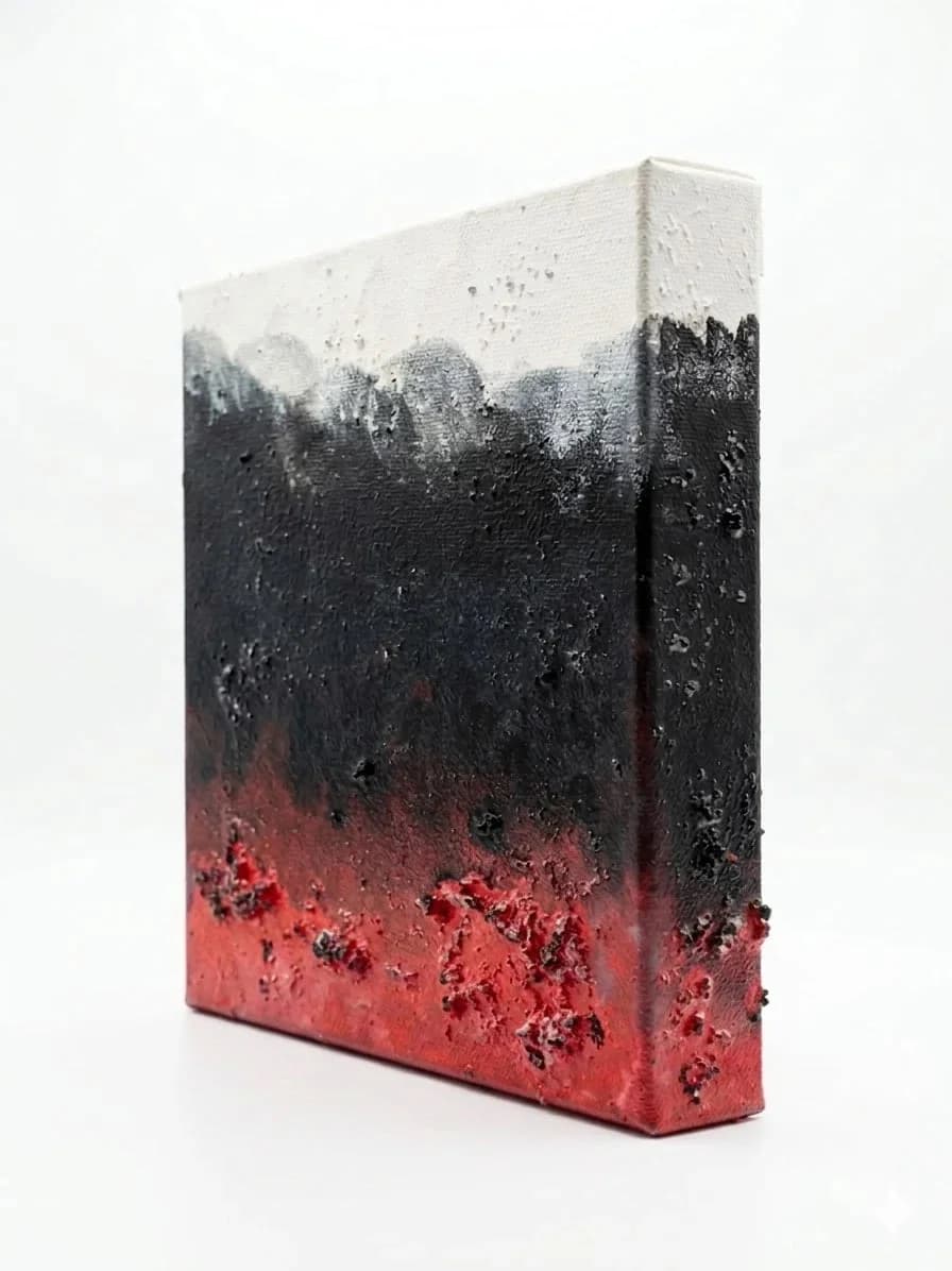 Midnight Disco — acrylic on canvas, oil — 20 × 20 cm, view 2