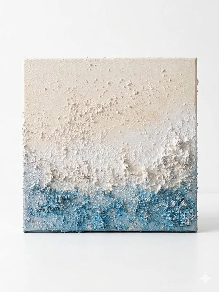 Sea Foam — acrylic on canvas — 20 × 20 cm, original artwork by Victoria Genova