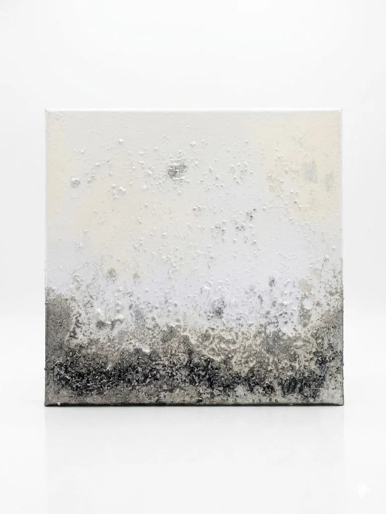 Moon Dust — acrylic on canvas — 20 × 20 cm, original artwork by Victoria Genova