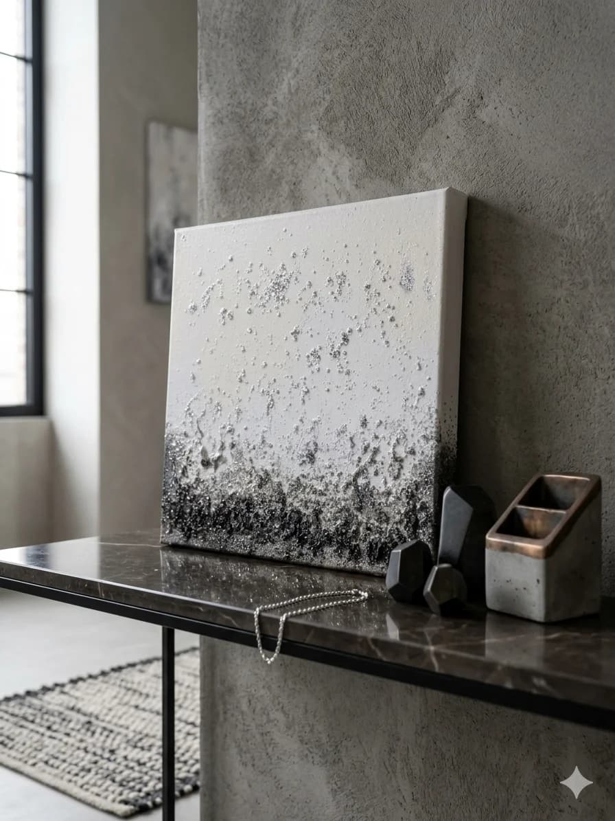Moon Dust — acrylic on canvas — 20 × 20 cm, view 5