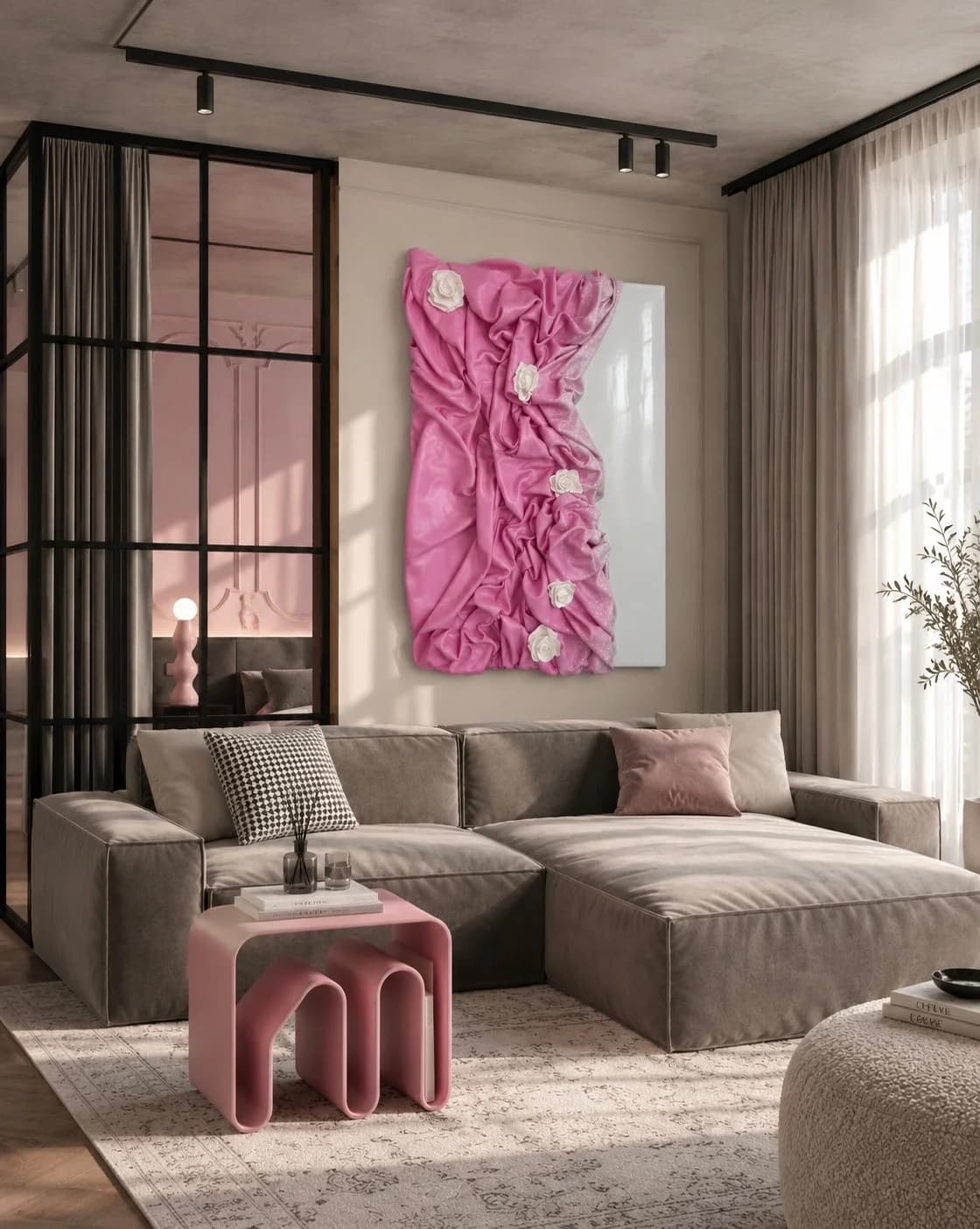 Rose Elegance — acrylic on canvas, epoxy — 50 × 70 cm, view 4