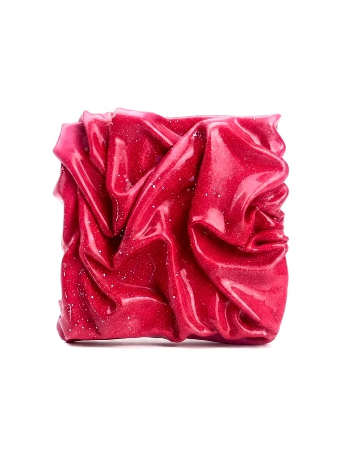 Ruby Glow — acrylic on canvas — 22 × 22 cm, original artwork by Victoria Genova