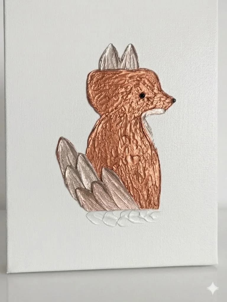 The Clever Fox — acrylic on canvas — 30 × 40 cm, view 2