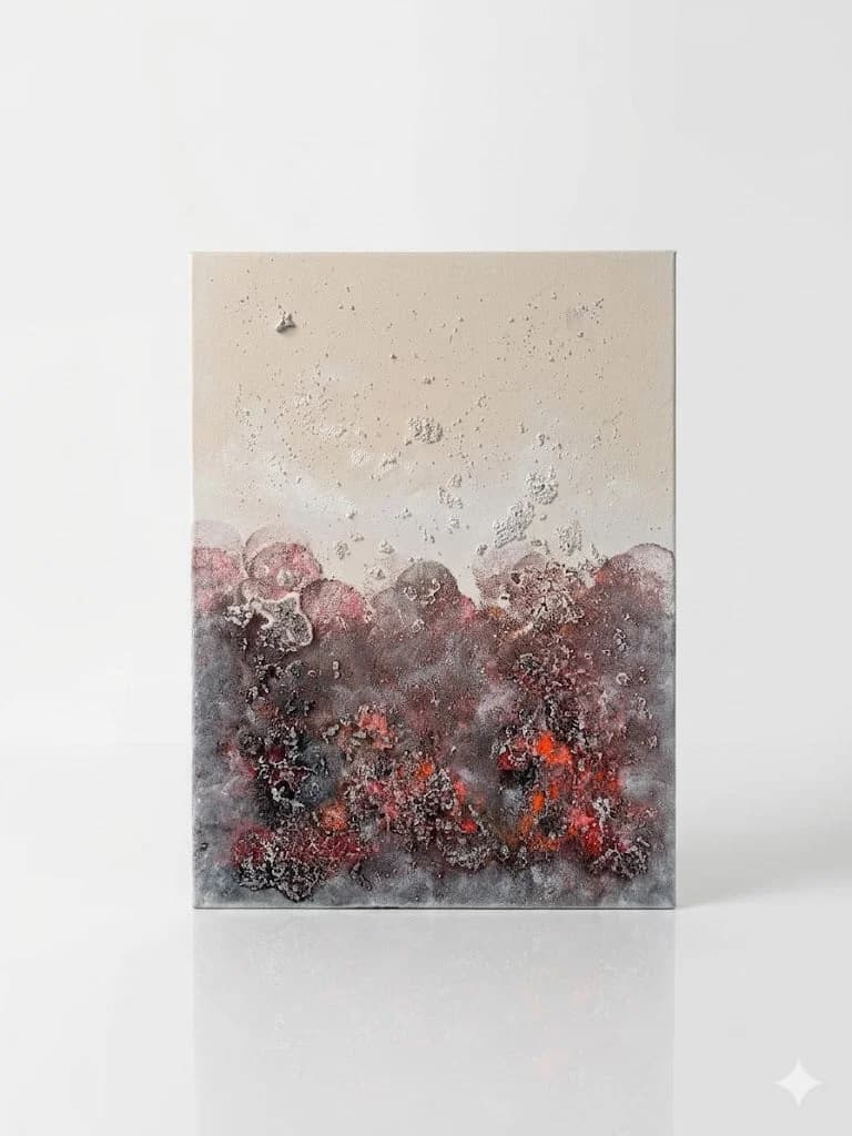 The Frozen Kingdom — acrylic on canvas, crystal — 30 × 40 cm, view 4