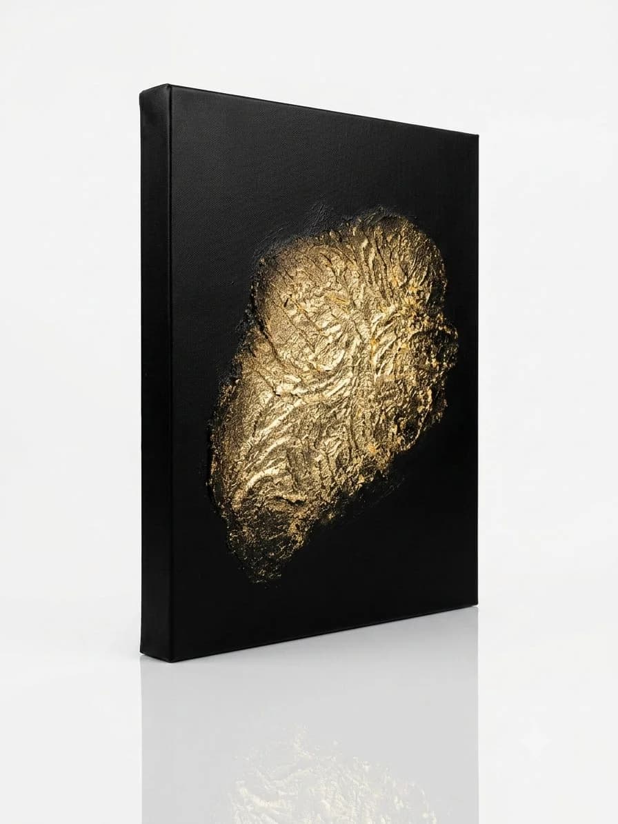 The Golden Core — acrylic on canvas — 30 × 40 cm, view 2