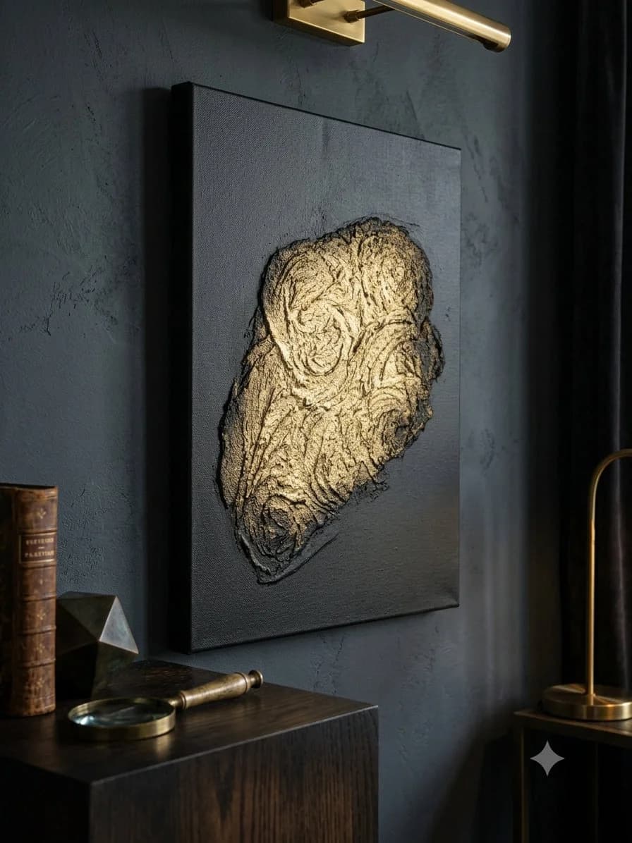 The Golden Core — acrylic on canvas — 30 × 40 cm, view 3
