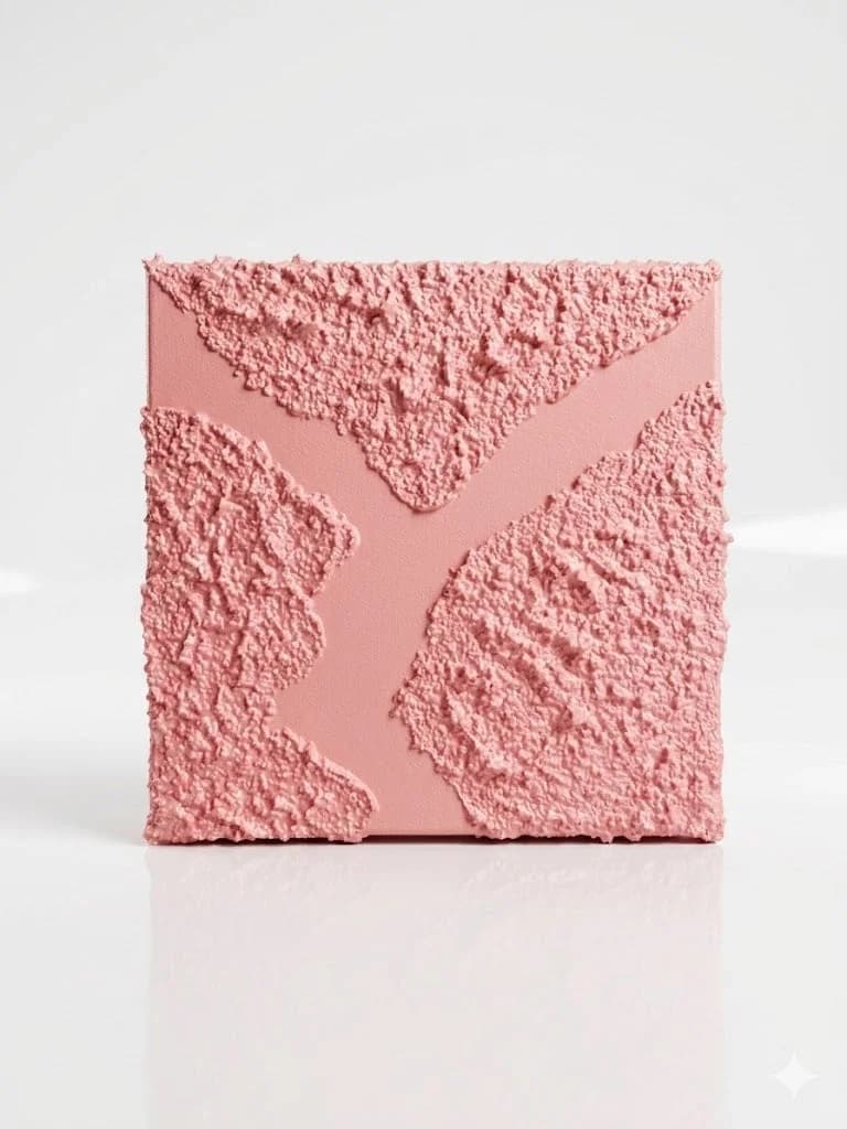 The Pink Mountain of Secret Paths — acrylic on canvas — 20 × 20 cm, original artwork by Victoria Genova