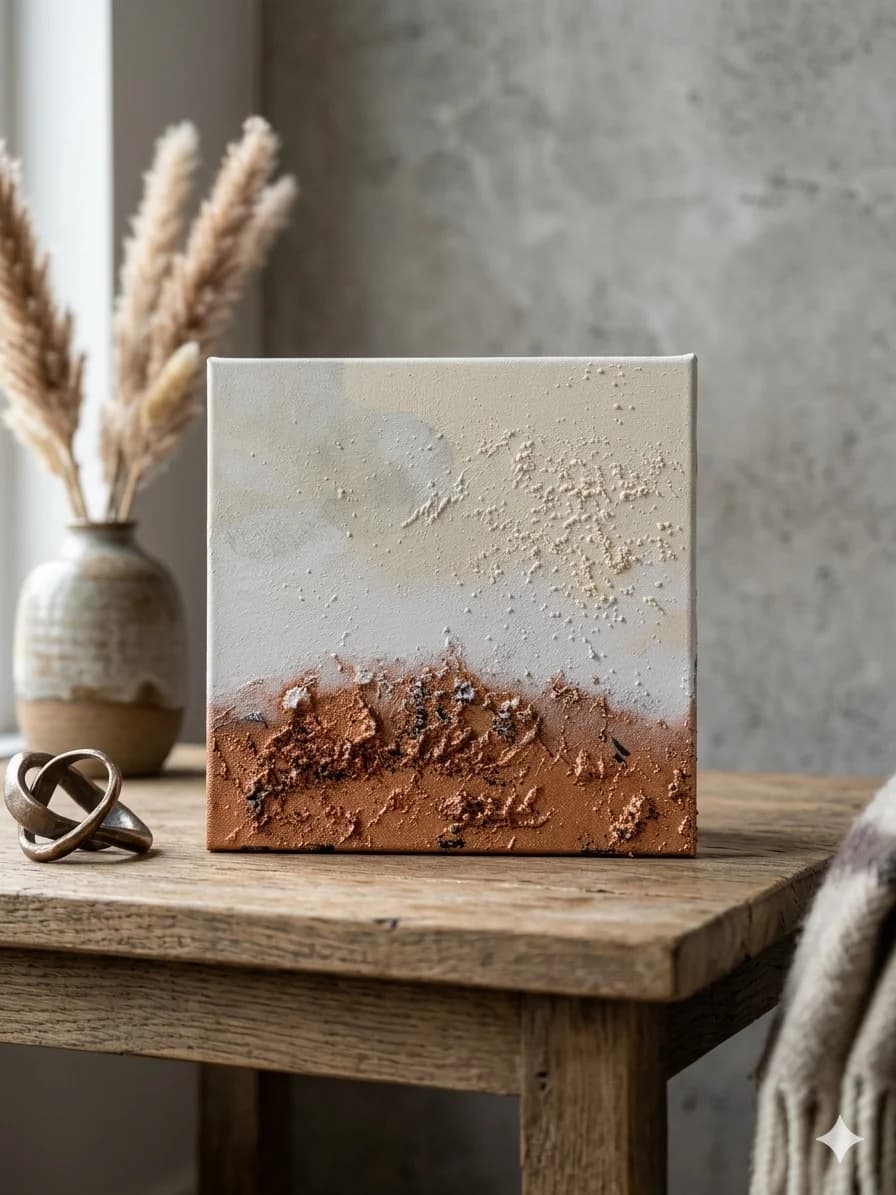 Silent Earth — acrylic on canvas — 20 × 20 cm, view 4