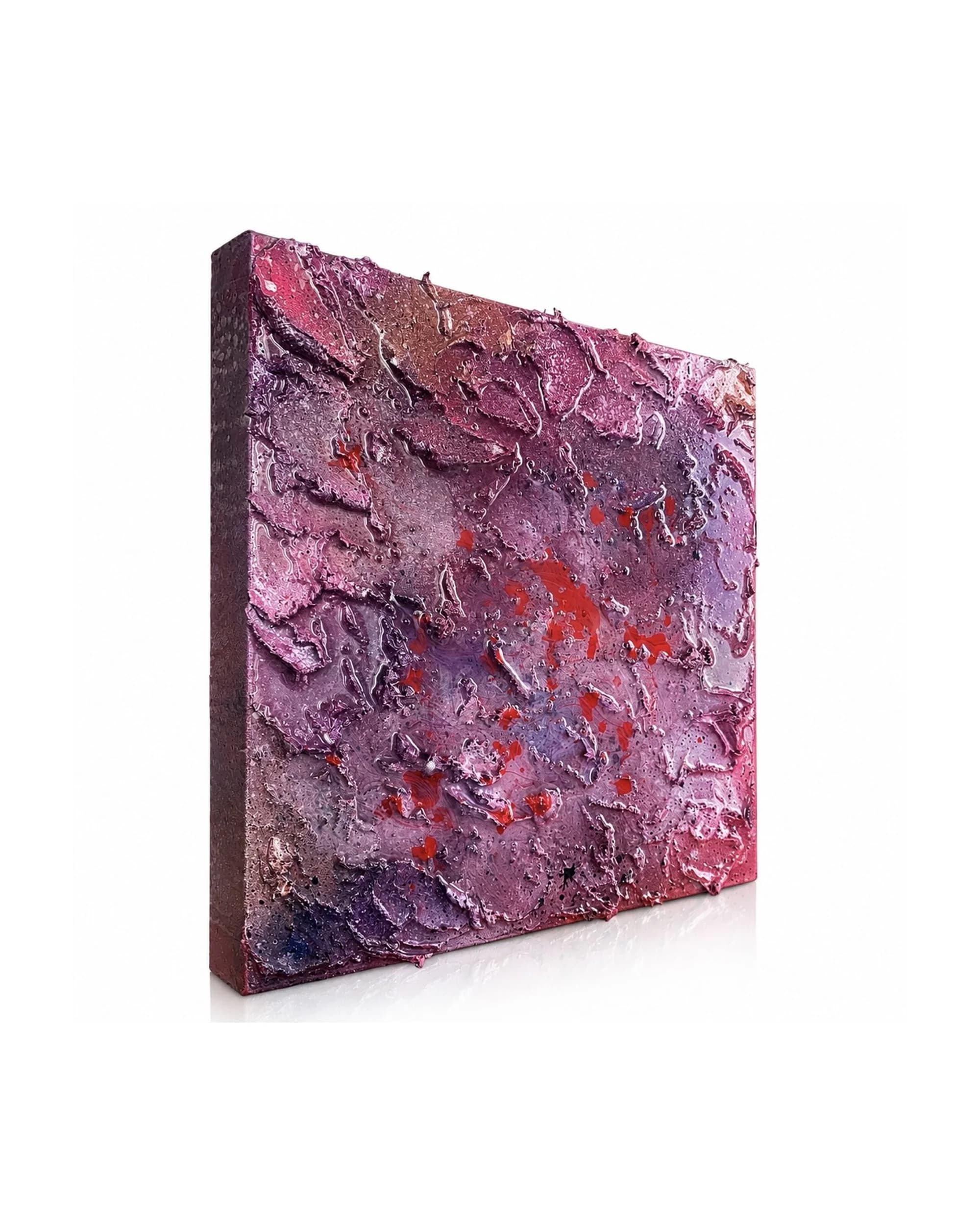 Velvet Bloom — acrylic on canvas, epoxy — 30 × 30 cm, view 2