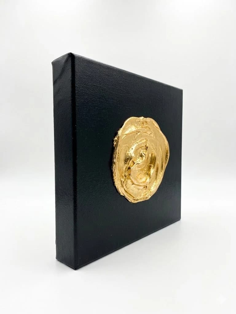 Golden Classic — acrylic on canvas — 20 × 20 cm, view 2