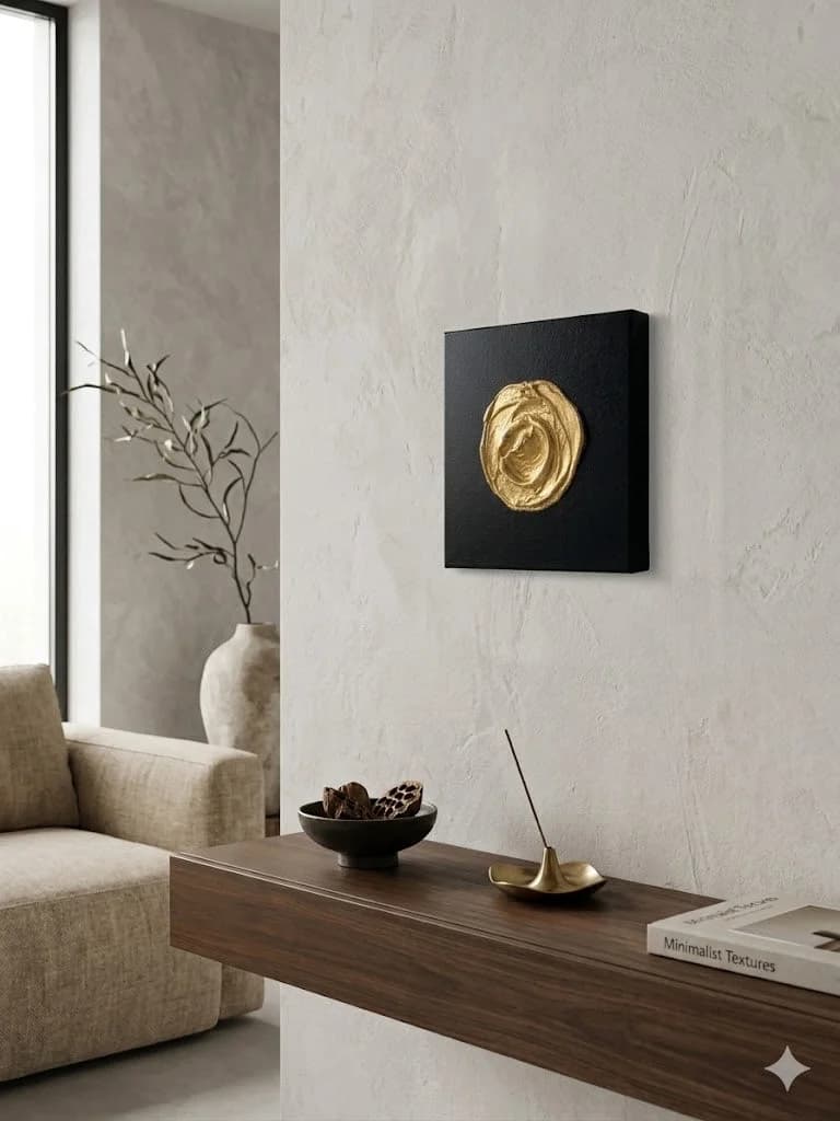 Golden Classic — acrylic on canvas — 20 × 20 cm, view 3