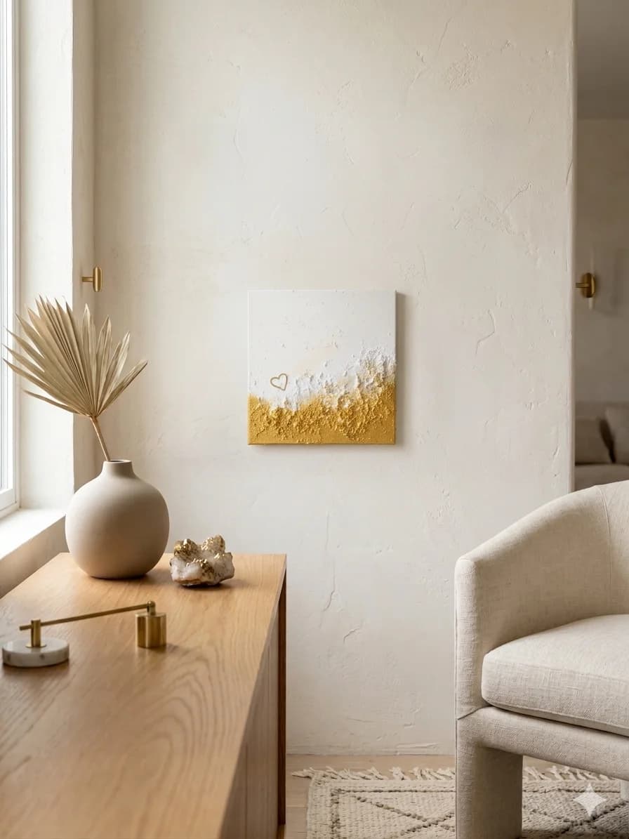 Yellow — acrylic on canvas — 20 × 20 cm, view 4