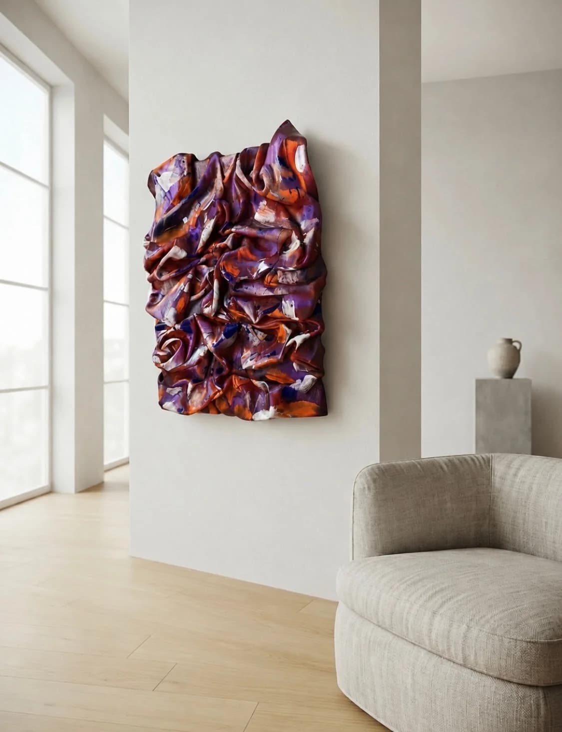 Abstract Flame — acrylic on canvas — 42 × 32 cm, view 5